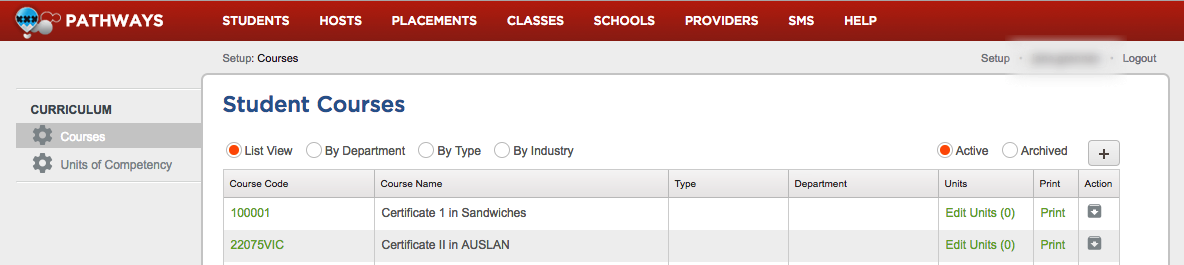 Student Courses – Pathways